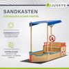 Juskys 'Käpt’n Pit Piratenschiff' Sandkasten mit Dach & Sitzbank, Holz natur, 70 x 160 x 120 cm Bild 3