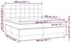 vidaXL Boxspringbett mit Matratze Dunkelgrau 200x200 cm Stoff, Härtegrad: H2 [3142362] Bild 3