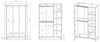 Kleiderschrank Terni Drehtürenschrank 127x51,5x200,5cm silbergrau Bild 3