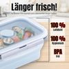 GOURMETmaxx Lunchbox Aufbewahrungsbehälter 4er Set Silikon Hellblau 15096 Bild 3