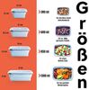 GOURMETmaxx Lunchbox Aufbewahrungsbehälter 4er Set Silikon Hellblau 15096 Bild 2
