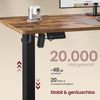VASAGLE Höhenverstellbarer Schreibtisch, 190x155 cm, L-förmiger Eckschreibtisch, Stehtisch, 2 AC-Steckdosen, 2 USB-A-Anschlüsse, Ablage für Steckdosenleiste, für Büro, vintagebraun LSD295KD01 Bild 5