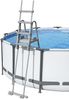 Bestway 'Flowclear' Sicherheitsleiter, 4-stufig, für Pools bis 132 cm Höhe, Metall Grau Bild 4