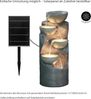 Dehner Gartenbrunnen Salo mit LED, 81 x 34 x 33 cm, Polyresin, grau, 34 cm Breite, Kaskaden-Wasserspiel aus Kunststein inkl. Pumpe / LED-Beleuchtung Bild 2