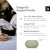 LARS NYSØM Brotkasten Ægte, Edelstahl, Metallbrotbox mit Brotsack und Bambusschneidebrett Bild 2
