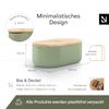LARS NYSØM Brotkasten Ægte, Edelstahl, Metallbrotbox mit Brotsack und Bambusschneidebrett Bild 4