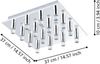 Eglo 95363 Deckenleuchte Teocelo in chrom und klar 16X1,1W L:37 H:9,5cm Bild 5