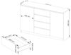 AKORD Kommode K 160 cm | 4 Schubladen und 2 Türen | für Wohnzimmer Schlafzimmer Schrank Wohnzimmer | Modernes Funktionelles Design | Schichtstoffplatte 16mm | Farbe Sonoma Bild 3