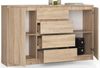 AKORD Kommode K 160 cm | 4 Schubladen und 2 Türen | für Wohnzimmer Schlafzimmer Schrank Wohnzimmer | Modernes Funktionelles Design | Schichtstoffplatte 16mm | Farbe Sonoma Bild 4