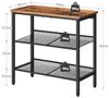 HOOBRO Beistelltisch, 3 Ebenen Couchtisch, Nachttisch mit 2 verstellbaren schrägen Regalen, für kleine Räume, Flur, Wohnzimmer, Schlafzimmer, Vintagebraun und Schwarz EBF23BZ01G1 Bild 3