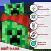 BERONAGE Kinderbettwäsche Minecraft Creeper TNT Bettwäsche Linon / Renforcé Bettbezug Gaming, 100% Baumwolle, 2 teilig, 135x200 + 80x80 cm Bild 3