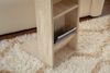Hanah Home Elegant Marble-Style Side Table, Travertine Color, 30 x 63 x 40 cm | 100% Melamine Coated Particle Board, 18 mm Thick, Wheeled Legs for Easy Mobility Bild 4