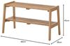 Robas Lund, Sitz-/Garderobenbank BANTRY, Eiche massiv, Natur geölt, A-Form mit Ablage, B/H/T: 80/45/36 cm Bild 3