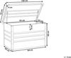 Aufbewahrungsbox CEBROSA Metall 100 cm 62 cm Dunkelgrün Bild 3