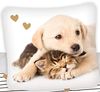 Jerry Fabrics Bettwäsche Golden Retriever - Hund & Katze - Wende-Bettwäsche-Set, 135x200 80x80, Baumwolle, 100% Baumwolle Bild 2