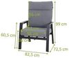Siena Garden Loungesessel Valencia Aluminium Ranotex®-Gewebe grau J04048 Bild 2