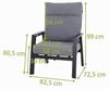 Siena Garden Loungesessel Valencia Aluminium Ranotex®-Gewebe grau J04048 Bild 2