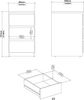 Dmora - Kommode Ameline, Mehrzweckkommode, Schlafzimmerkommode, Schrank mit Schubladen, 50x40 h70 cm, Schwarz Bild 2