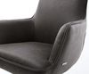 Drehstuhl Heira-Flex mit Armlehnen Mikrofaser Anthrazit Vintage Kreuzgestell breit Effektfinish Titan 360° drehbar Wippfunktion Taschenfederkern Bild 5
