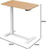Flexispot Beistelltisch Höhenverstellbarer, Beistelltisch, Sofatisch mit Rollen, Esstisch, Magazine und Bücher aufbewahren, Laptoptisch mit Tischplatte Bild 3