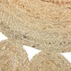 Teppich Jute beige ⌀ 120 cm Kurzflor zweiseitig GOLGEN Bild 5