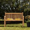 Spetebo Gartenbank 2-Sitzer Teak Gartenbank mit Armlehnen - 120 cm (Stück, 1-St, Holzbank), Holz Sitzbank für 2 Personen Bild 2