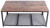BAKAJI Couchtisch für das Wohnzimmer, rechteckig, modernes Industriedesign, Metallgestell mit unterem Ablagefach aus Holz Bild 4