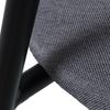 DRW Set mit 2 Stühlen aus Polyester und Metall in Schwarz und Grau, 57 x 55 x 82 cm Bild 5