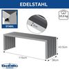 DanDiBo Gartenbank Wetterfest Metall Edelstahl Massiv 115 cm Sitzbank Outdoor Garten 96607 Parkbank Lamellenbank Bild 2