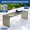 DanDiBo Gartenbank Wetterfest Metall Edelstahl Massiv 115 cm Sitzbank Outdoor Garten 96607 Parkbank Lamellenbank Bild 3