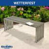 DanDiBo Gartenbank Wetterfest Metall Edelstahl Massiv 115 cm Sitzbank Outdoor Garten 96607 Parkbank Lamellenbank Bild 4
