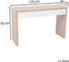 SVITA ANGULAR Schreibtisch mit Schublade 120 x 40 x 76 cm Eiche-Weiß Bild 3