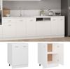 vidaXL Unterschrank mit 2 Regalböden Küche Schrank Küchenzeile Küchenmöbel Küchenschrank Küchenunterschrank Weiß 60 x 46 x 81,5 cm Holzwerkstoff Bild 4