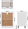 vidaXL Unterschrank mit 2 Regalböden Küche Schrank Küchenzeile Küchenmöbel Küchenschrank Küchenunterschrank Weiß 60 x 46 x 81,5 cm Holzwerkstoff Bild 3