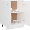 vidaXL Unterschrank mit 2 Regalböden Küche Schrank Küchenzeile Küchenmöbel Küchenschrank Küchenunterschrank Weiß 60 x 46 x 81,5 cm Holzwerkstoff Bild 5