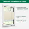 Allesin Plissee ohne Bohren Plissees Klemmfix Beige 65x130 cm(BxH), Plisseerollo Faltrollo mit Klemmträger, Jalousie Rollos für Fenster und Tür, Sichtschutz und Sonnenschutz Bild 5