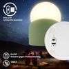 BRILONER - Mini LED Tischlampe kabellos IP54 mit Touch, dimmbar in Stufen, Akku & Lichtquelle tauschbar, Nachttischlampe, Kugel, LED Lampe, Akku Tischleuchte, Outdoor Lampe, 10 x 8 x 9 cm, Grün Bild 2