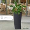 KONZEPT Blumentopf mit Einsatz Hoch 75cm für Außenbereich, wetterfest, mit Rillenstruktur, Modernes Design, UV-beständig, Vielseitigkeit, bruchfest Bild 5