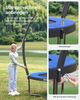 Songmics Trampolin mit Leiter, Sicherheitsnetz und gepolsterten Stangen, Stahl blau, Ø 366 cm Bild 3