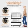 KESSER® Klappbett 200x90cm Gästebett inkl. Matratze aus Memory-Schaum & Rollen | faltbares Reisebett mit Metallrahmen für Erwachsene belastbar bis 250kg | Metallbett mit Schaumstoffmatratze & Cover Anthrazit / Weiß, Deluxe Plus Bild 4