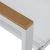 DRW Stuhl aus Aluminium und Textilene mit Armlehnen aus Holz Kunststoff in Weiß, 60 x 55 x 86 cm Bild 4