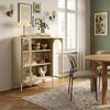 Vitrinen-Sideboard Klippestad Stahl 95x80x35 cm Kamelfarben [en. casa] Bild 3