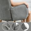 MEUBLE COSY Sessel 2er Relaxsessel Lehnstühle Polstersessel Einzelsofa mit Holzbein Ohrensessel für Wohnzimmer Schlafzimmer Büro Vanity, Stoff, Grau Bild 4