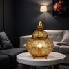 Marrakesch Orient & Mediterran Interior Nachttischlampe Orientalische Deko Tischlampe Nachttischlampe Lampe Jamala Gold, Leuchtmittel nicht im Lieferumfang enthalten, Handarbeit Bild 4