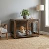 Relaxdays Hundekäfig Möbel mit 2 Türen & Rollen Bild 3
