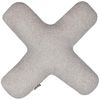 Kissen 2er Set Ohne Muster HESPERIS Bouclé Hellgrau Bild 4