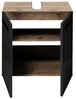 Waschbeckenunterschrank >Vista< 2 Türen, 1 Boden, schwarz / viking oak Dekor - 60x62x31 (BxHxT) Bild 5