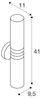 SLV 1002229 WL 106 Wandleuchte doppel Glas chrom 2xE14 IP44 Bild 5