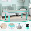 Clevich Kindertisch mit 6 Stühlen,Kinder Tisch Stuhl Set für Kindergarten und Kinderzimmer,Kindertischgruppe Höhenverstellbar,Plastik Kindermöbel,Sitzgruppe für Jungen Mädchen,Minzgrün Bild 4