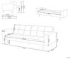Schlafsofa VISNES Goldbraun Samtstoff Bild 3